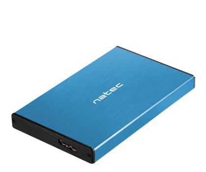 Akcesoria do dysków NATEC Kieszeń zewnętrzna HDD/SSD Sata Rhino Go 2,5 USB 3.0 niebieska NKZ-1280